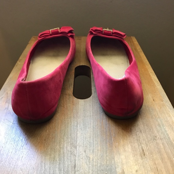 Suede ballerina flats with bow - Picture 4 of 6